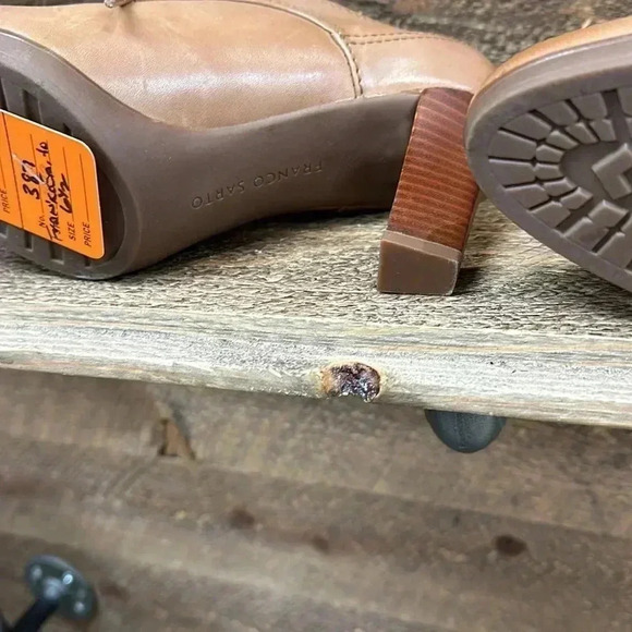 FRANCO SARTO IZARO, WHISKEY BROWN LEARHER SIZE 6.5 - Picture 8 of 12